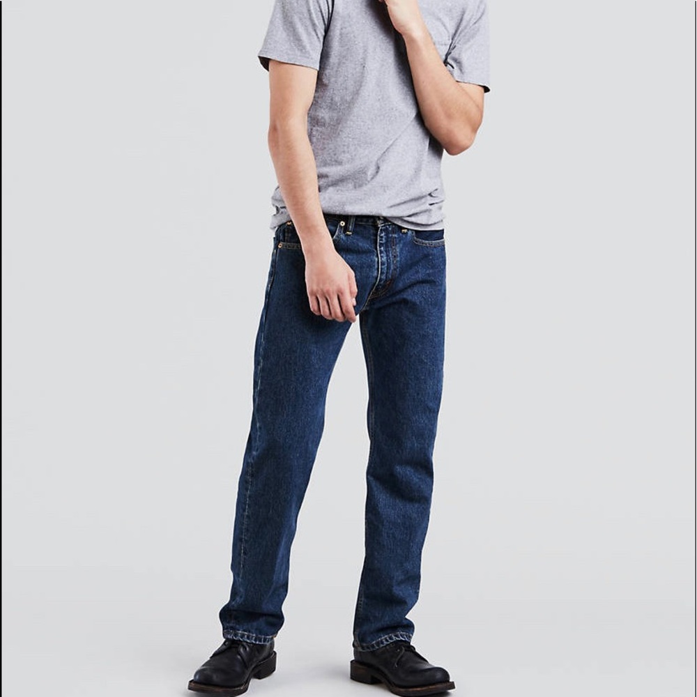 NWT Levi’s Dark Stonewash 505 Mens Jeans